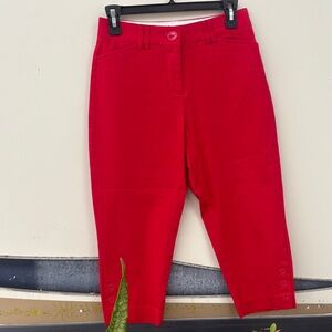 Counterparts Red Cropped Ankle Pants